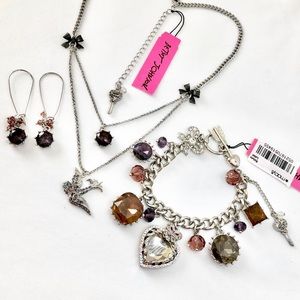 Betsey Johnson ‘Iconic Amethyst’ 3 Piece Jewelry Set